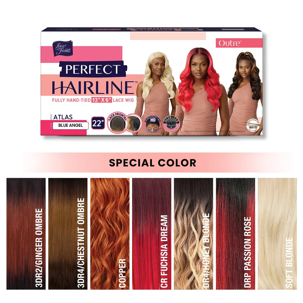 Outre Perfect Hairline Glueless Fully Hand-Tied 13X6 Lace Wig Atlas – Long Body Wave. Pre-Plucked, Natural Look