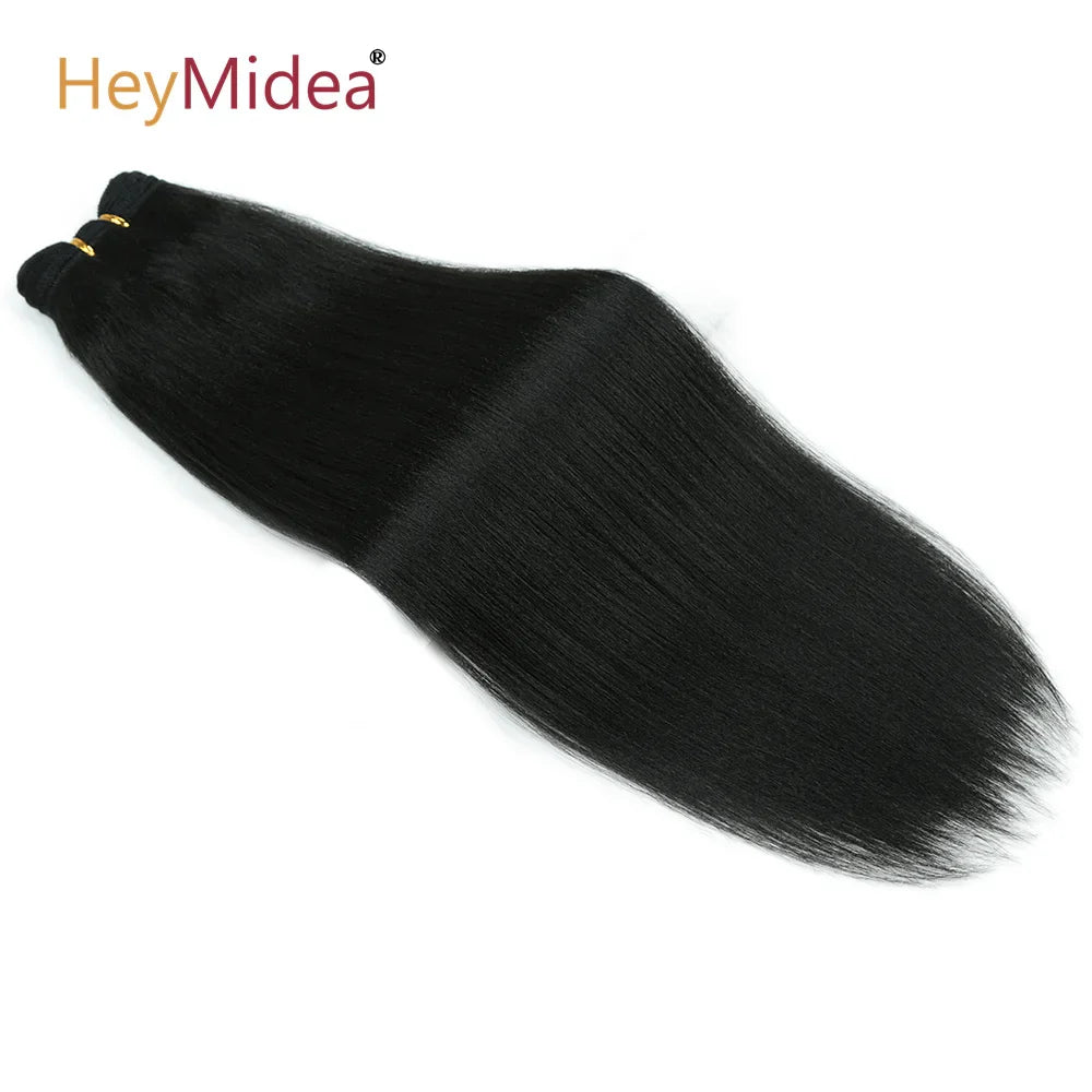 18inch Straight Hair Bundles Salon Natural Hair Extensions Synthetic Yaki Straight Hair Weaving Full to End Synthetic Hair